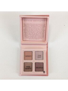 Athr Beauty Rose Quartz Crystal Quad Eyeshadow Palette 4 x 1g Vegan Cruelty-Free
